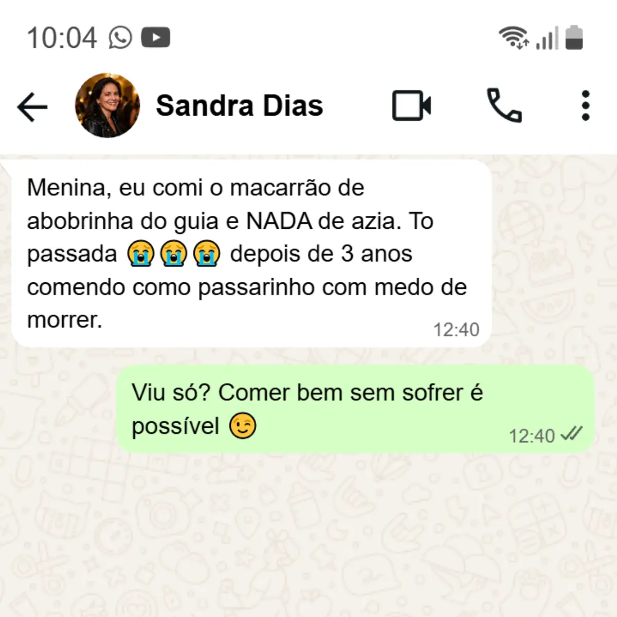 Depoimento WhatsApp Sandra Dias