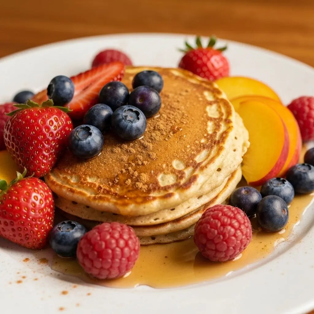 Panqueca de aveia com frutas